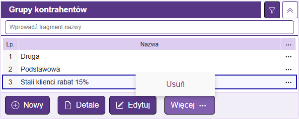 Usuwanie formy płatności