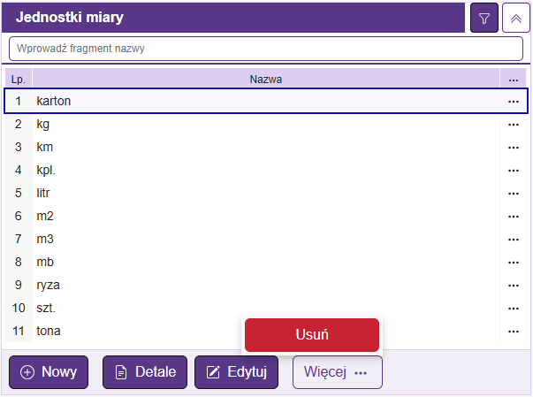 Usuwanie formy płatności