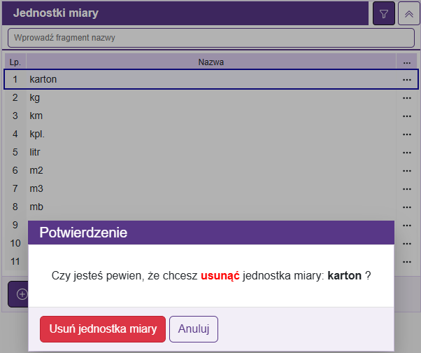 Usuwanie formy płatności