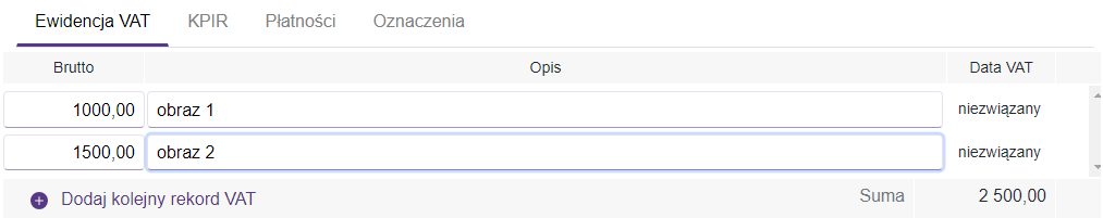 Zakup rozliczany marżą